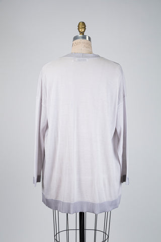 Fine knit grey cardigan (6+)