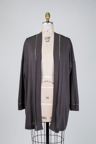 Cardigan anthracite à détails lumineux (6+)