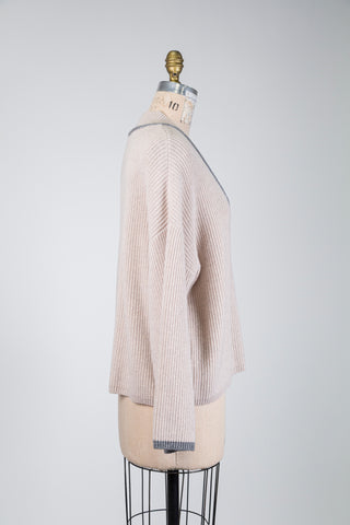 Chandail oversized en tricot beige (6+)