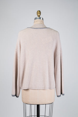 Chandail oversized en tricot beige (6+)