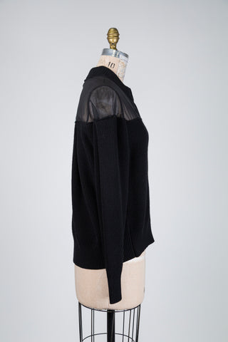 Black two-material cardigan (8)