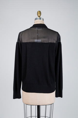 Black two-material cardigan (8)