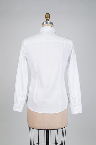 Chemisier blanc en coton cintré (6)