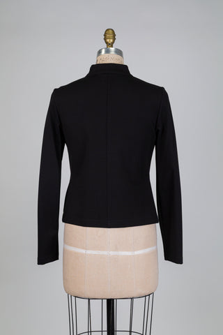 Veste noire à col mao (XS-S-M-L-XL)