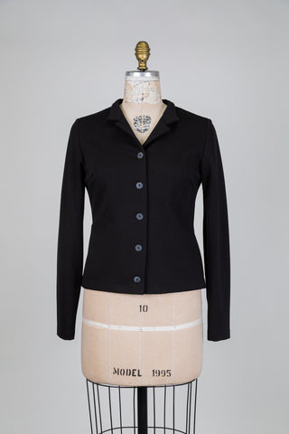 Veste noire à col mao (XS-S-M-L-XL)