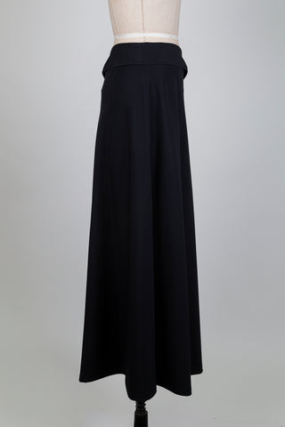 Jupe ample noire à taille entrecroisée (XL)