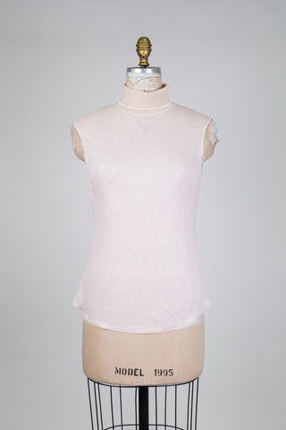 Débardeur à col roulé rose (8+10)