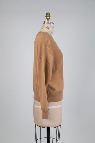Coffee latte knit sweater (6)