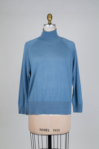 Luxury steel blue sweater (S)