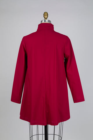 Veste trapèze rouge cerise (S)