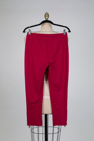 Cherry red sport-chic legging pants (S)