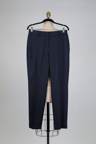 Pantalon marine à double rayures blanches (8)