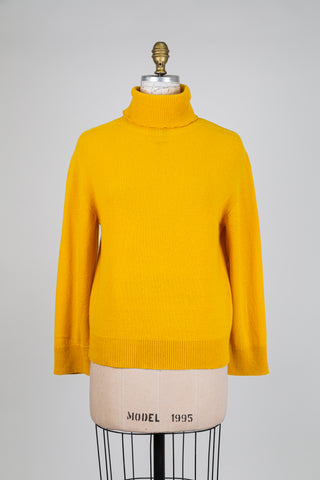 Dark yellow turtleneck sweater (S)