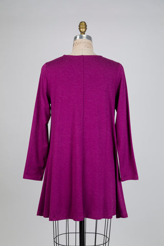 Fuchsia trapeze tunic for night (S)