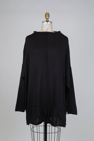 Robe trapèze noire (S+)