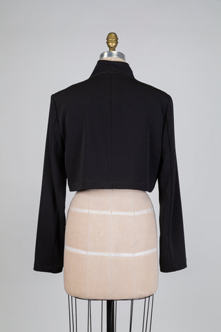 Veste spencer noir à double zip (L)