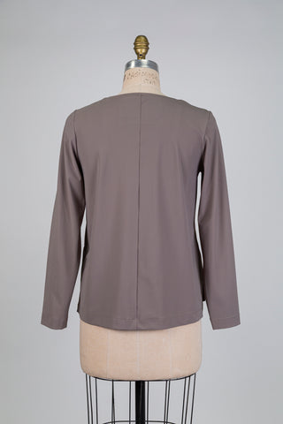 Chandail à basque plissée superposée (S)