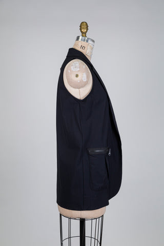 Blazer fluide noir sport-chic (S)