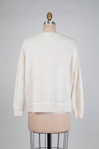 Oversized cream sweater with frosty highlights (6)