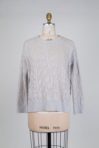 Grey sweater with removable collar and organic pattern (6)