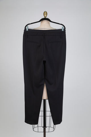Black trousers with a double waistband (8)