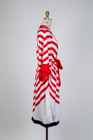 Red illusion stripe kimono jacket (14/16)