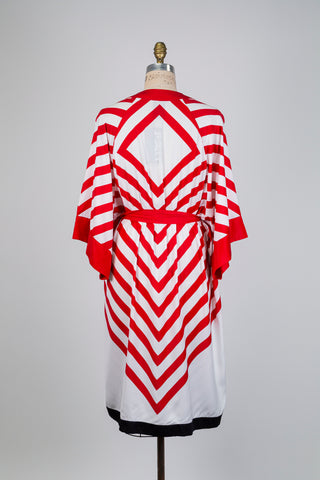 Red illusion stripe kimono jacket (14/16)