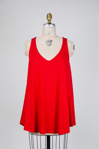 Camisole trapèze rouge (TU)