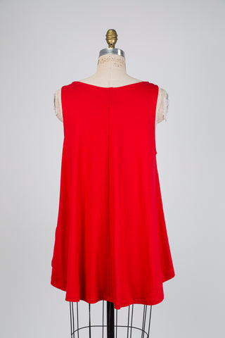 Camisole trapèze rouge (TU)