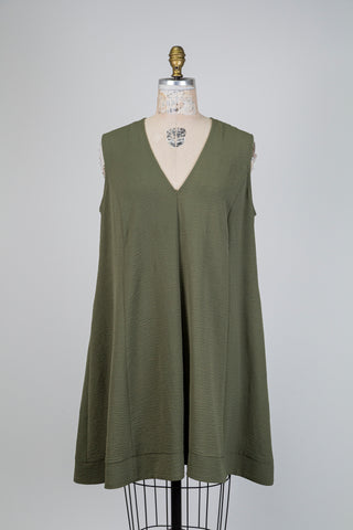 Green crinkle tunic dress (14/16)