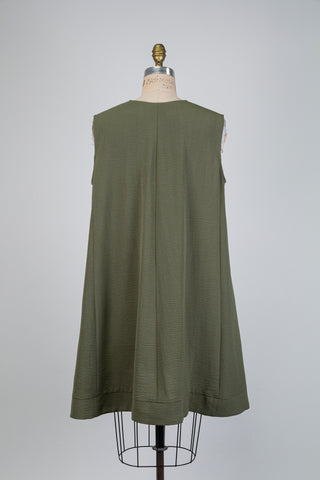 Green crinkle tunic dress (14/16)