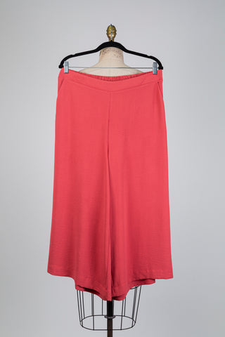 Jupe-culotte fluide rose framboise (12/14)