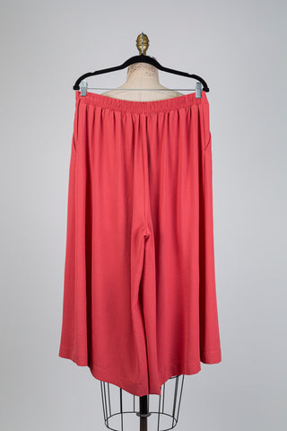 Jupe-culotte fluide rose framboise (12/14)