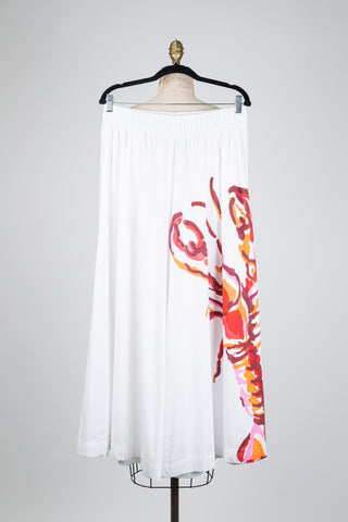 Jupe-culotte blanche à motif homard (10/12)
