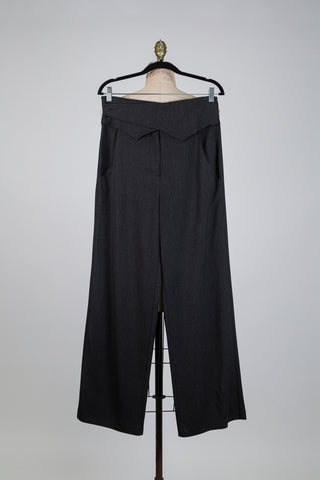 Anthracite grey trousers with cross belt (S+M)