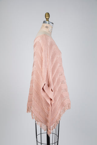 Pink fringed poncho top (14/18)