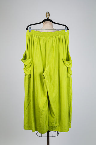 Jupe-culotte modulable vert lime (L)
