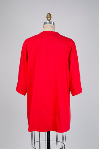 Tunique rouge à col mao (14/16)