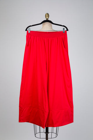 Cherry red palazzo trousers (10/12)