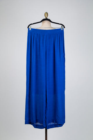Royal Blue Flowy Slit Trousers (8)
