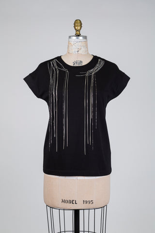 T-shirt noir glam rock (4+10+14+16)