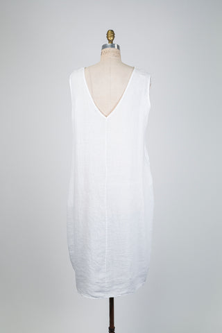 White dress with embossed floral pattern (S/M to L/XL)