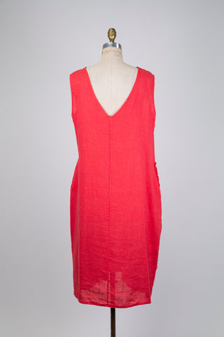 Robe cerise à relief floral (S/M à L/XL)