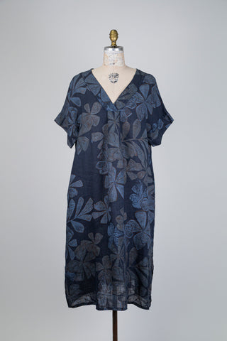 Robe marine à feuillage tropical (TU)