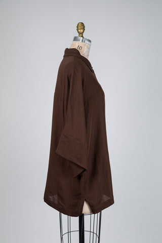 Chocolate brown fluid blouse (US 14/16)
