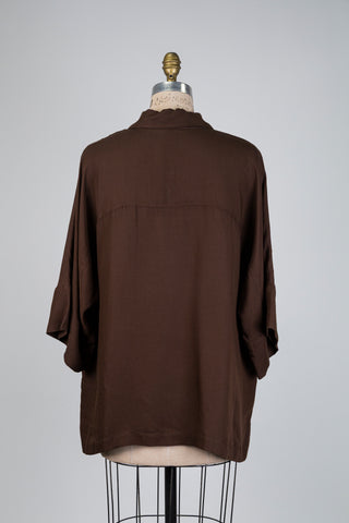 Chocolate brown fluid blouse (US 14/16)