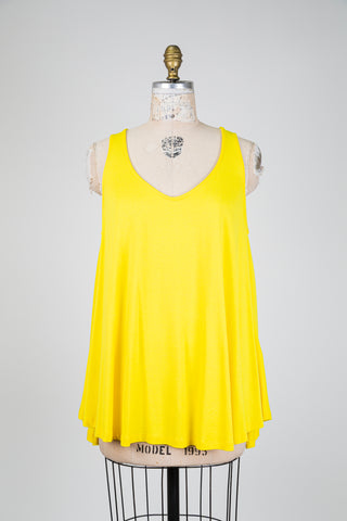Camisole trapèze jaune vibrant (TU)