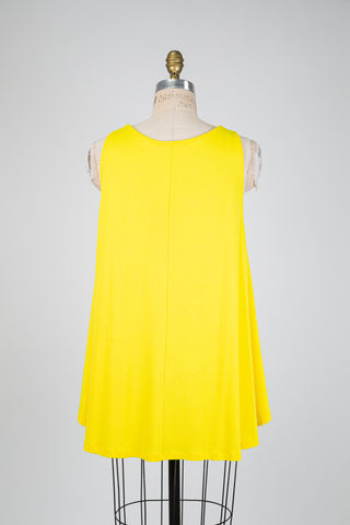 Camisole trapèze jaune vibrant (TU)
