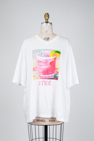 T-shirt blanc "cocktail" (14/18)