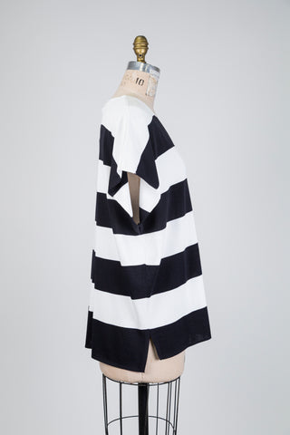 Haut en tricot à rayures noir et blanc (14/18)